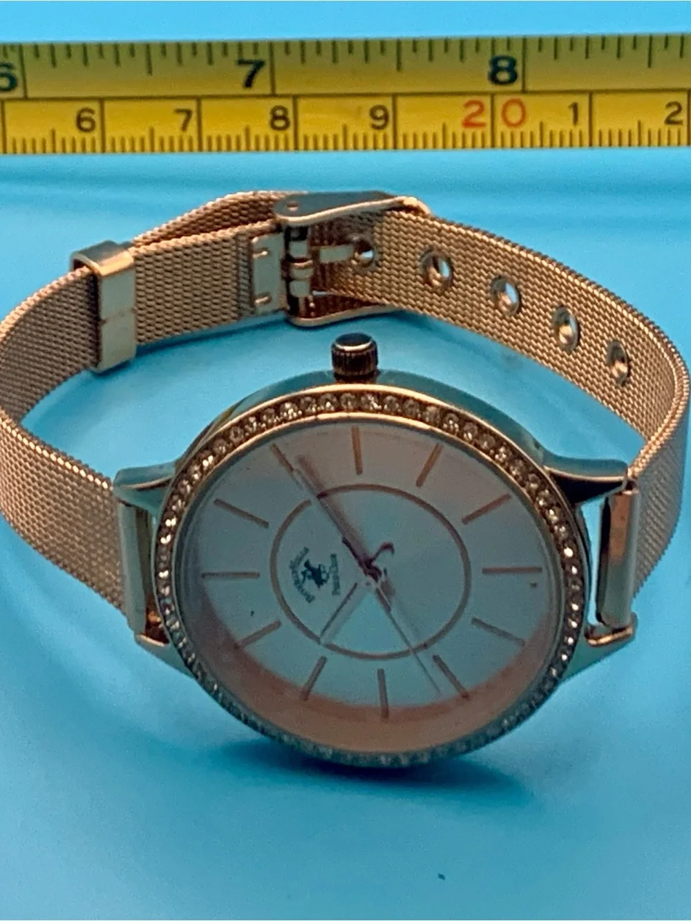 BEVERLY HILLS POLO CLUB Women’s Wristwatch Crystal Accents Working New Battery
